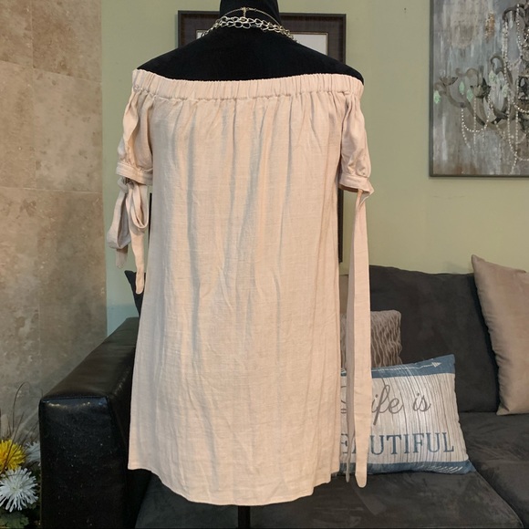 ‼️SOLD‼️LULUS | Off The Shoulder Tie Sleeves Dress - Picture 11 of 12